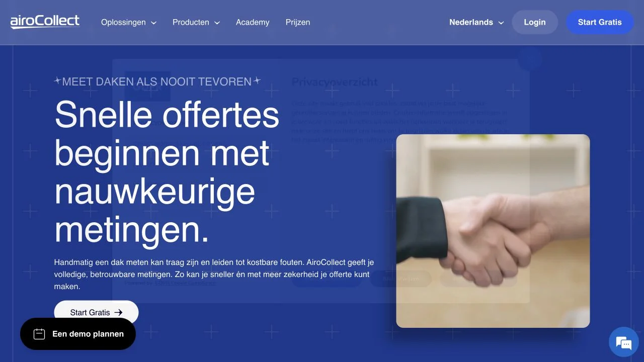 airocollect.com — Voorbeeld van de website