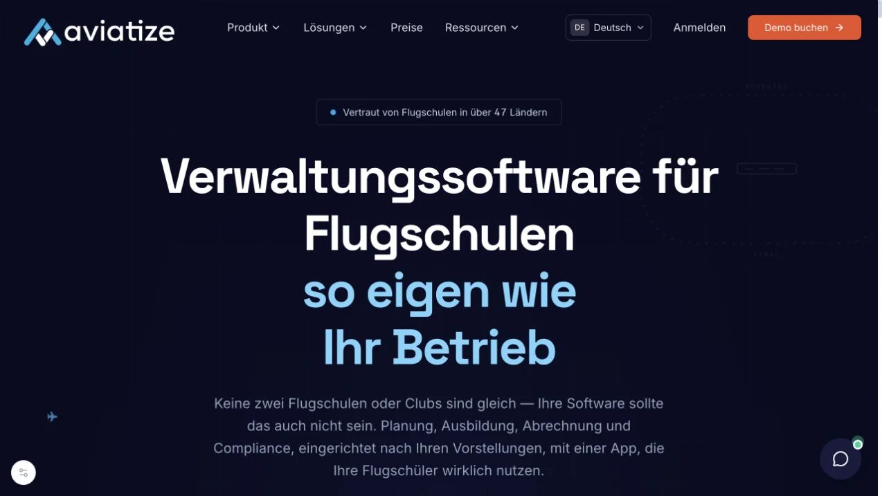 SkyMan — Vorschau der Website